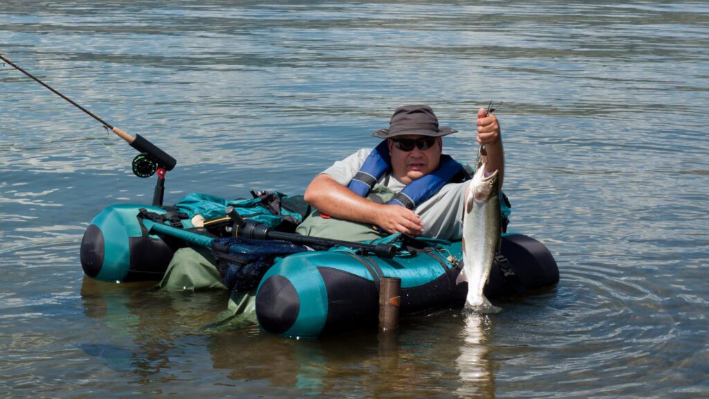 U shape floating tube for fishing.