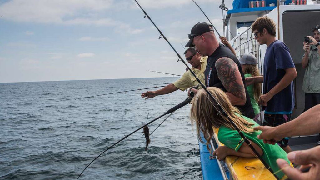 Catching fishes in the luckiest fishing village.